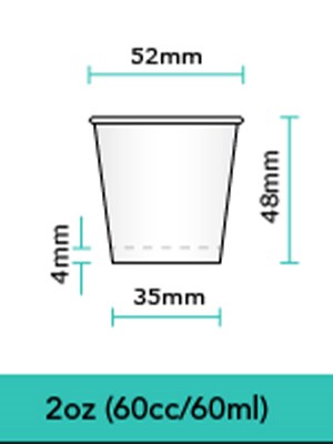 PAPER MEDICINE CUP 60ml - Ctn/2000