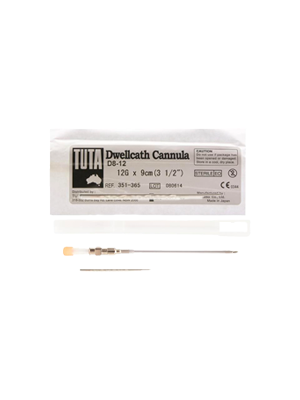 Tuta Dwellcaths Intravenous Animal Cannula 12G x 90mm - Each 