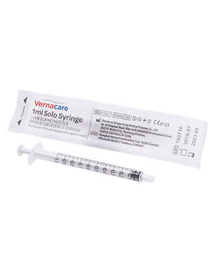 Standard Solo Syringe 1ml Luer Slip Purple Sterile