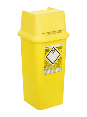 Sharpsafe Sharps Container with Yellow Lid 7 Litre