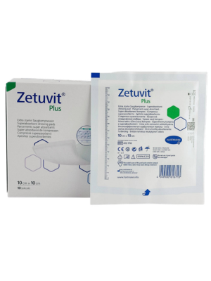 Zetuvit® Plus Super-Absorbent Dressing 10 x 10cm Box/10