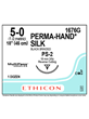 PERMA-HAND* Silk Sutures Black 45cm 5-0 PS-2 19mm - Box/12