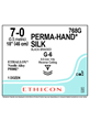 PERMA-HAND* Silk Sutures Black 45cm 7-0 G-6 8.0mm - Box/12