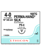 PERMA-HAND* Silk Sutures Black 45cm 4-0 PS-4 16mm - Box/12