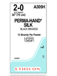 PERMA-HAND Black Braided Silk Suture 2-0 75cm Non-Needled