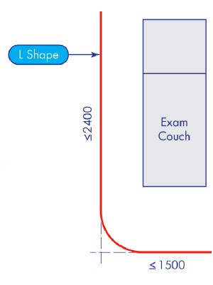 CURTAIN TRACK L SATIN SIL 2400X1500MM