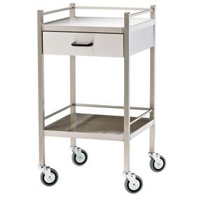 DRESSING TROLLEY WITH 1 DRAWER 600 x 500 x 900mm