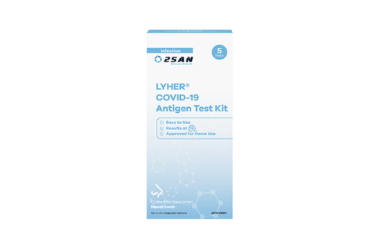 COVID-19 Rapid Antigen Test LYHER Nasal Self-Test 2San Box/5