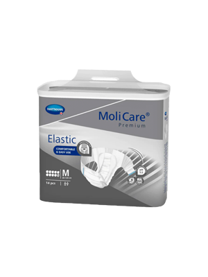 Molicare® Premium Elastic 10 Drops Incontinence Pads, Medium – ctn/4