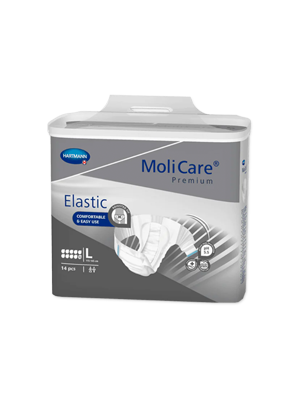 Molicare® Premium Elastic 10 Drops Incontinence Pads, Large – Ctn/4