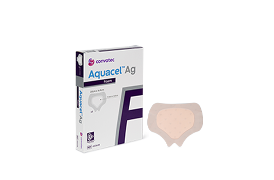 Hydrofiber Foam Dressing AQUACEL Ag Sacral Adhesive 20cm x 16.9cm