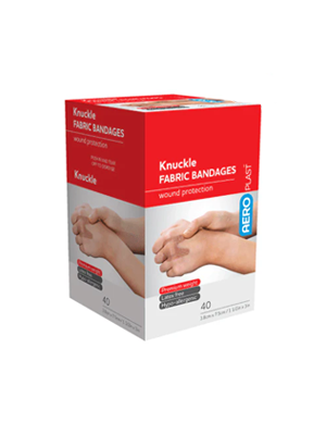 AeroPlast Breathable & Waterproof Knuckle Detectable Bandages 7.5x3.8cm