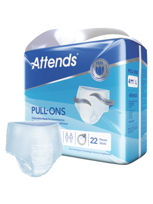 AttendsĀ® Pull-Ons, Absorbency Level 3/4 Large (100-140cm)- Pkt/22