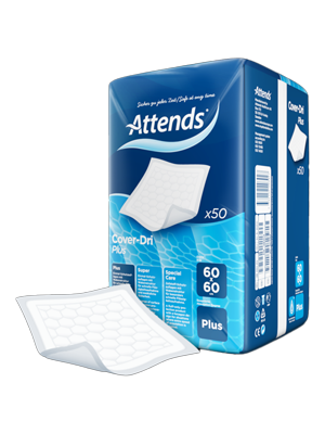 AttendsĀ® Cover-Dri Plus Protective Underpad 60 x 60cm - Pkt/50