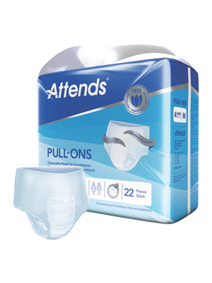 AttendsĀ® Pull-Ons, Absorbency Level 3/4 Medium (80-110cm)- Pkt/22
