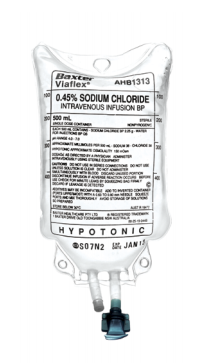 Sodium Chloride 0.45% Intravenous Infusion 500mL