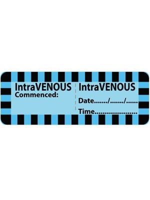 INTRAVENOUS LINE LABEL 70x25mm - Roll/500