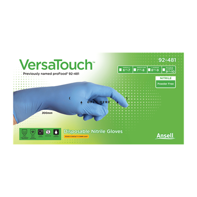VersaTouch Nitrile Gloves Medium Bagged Disposable