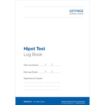 STERITRAX HIPOT LOG BOOK