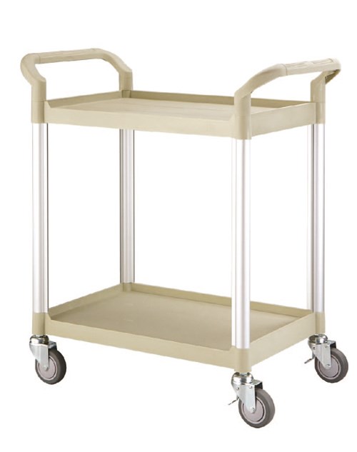 Polymer Medical Trolley with 2 Shelves 85L x 48W x 95Hcm