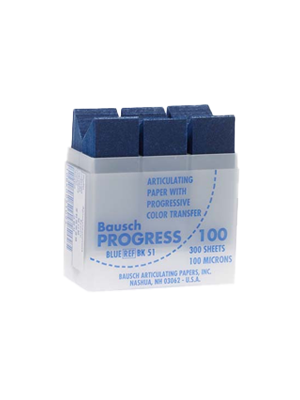 Articulating Paper Horseshoe Shaped Bausch 100micron Blue