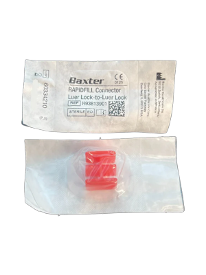 Rapidfill Connector Luer Lock-to-Luer Lock Capless Baxter Sterile