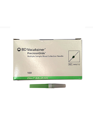 BD Vacutainer Needle Multi-Sample, Sterile Green 21G x 25mm