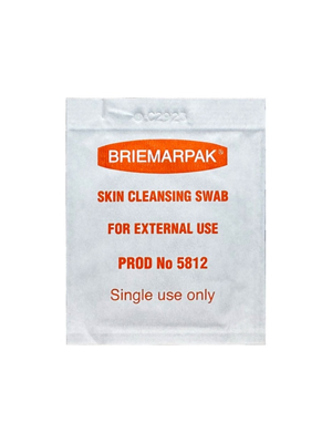 Briemar Skin Cleansing Swab 70% Iso 2% Chlorhexidine - Ctn/10000