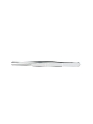 Dressing Forceps (Tweezers), straight, delicate, serrated, 115 mm