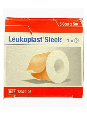 Leukoplast Sleek Waterproof Zinc Oxide Adhesive Medical Tape 5cmx5cm