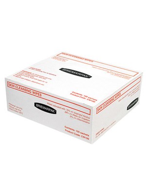 ALCOHOL WIPES 70% 2% CHLORHEX - Ctn/100