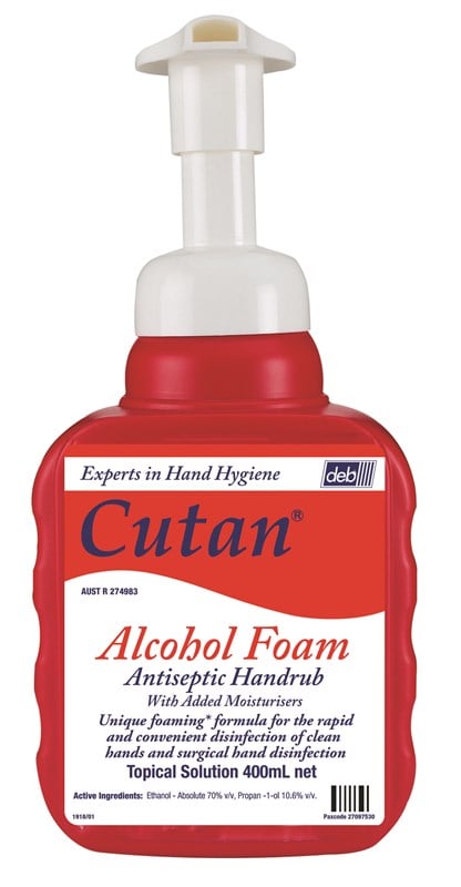 CutanĀ® Alcohol Foam Antiseptic Handrub 400mL - Ctn/12