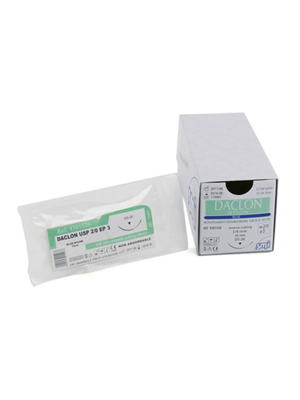 Suture Nylon Daclon 5-0 RC 19MM 75CM 12'S