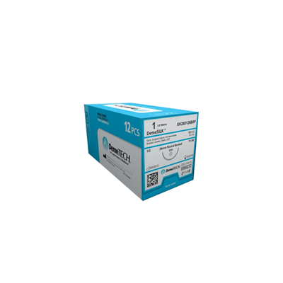 DEMESILK SILK SUTURE 4/0 24MM 3/8C R/C 75CM 12S