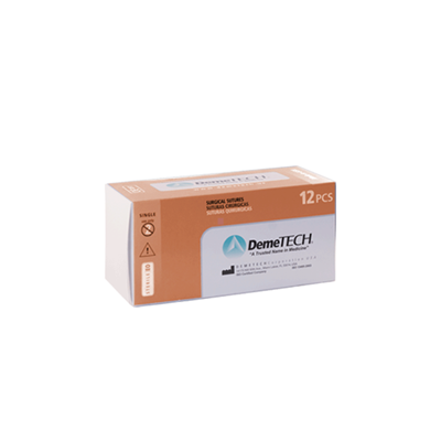 Demetech Demecaprone Absorbable Suture 4/0 16MM 3/8 PPRC 70CM