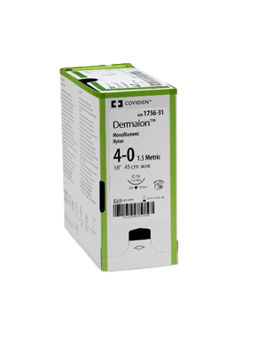 Suture Dermalon Nylon Circle Reverse Cut 4-0 12mm
