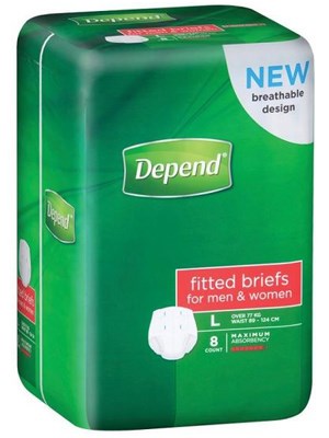 Depend Briefs Normal Large - Ctn/10