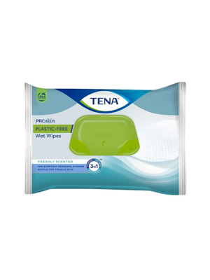 TENA ProSkin Plastic Free Freshly Scented Wet Wipes 48 Pack - Ctn/576