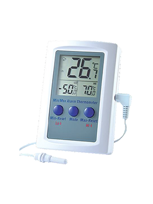 Electronic Min Max Thermometer With Integral Alarm