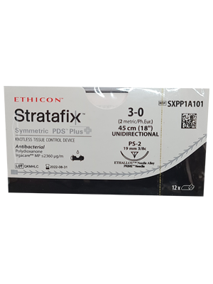STRATAFIX™ Symmetric PDS™ Suture, Violet 3-0 45cm PS-1 - Box/12