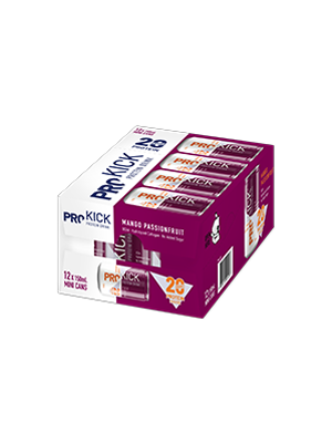 ProKick Mango Passionfruit Flavoured Fruit Based Protein Drink 150 mL – 12 pack