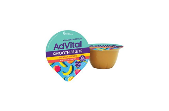 AdVital Nutritionally Complete Smooth Fruits Banana and Mango 120g - 12 Pack