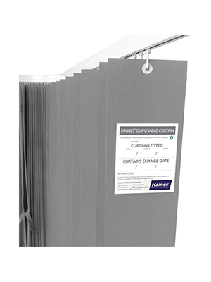 Disposable Curtains Grey 4.5m x 2m - Ctn/8
