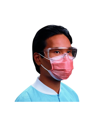 HYH Orange Pleat Style Level 3 Mask with So Soft Ear loops