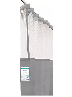 Antimicrobial Medical Curtains with Mesh Top (50cm) Haines
