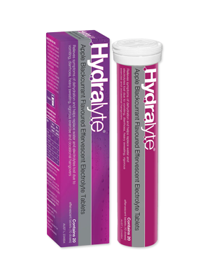 Hydralyte Electrolyte Effervescent Apple Blackcurrant Flavoured Tablets
