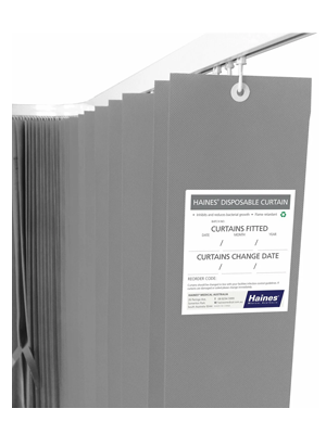 Curtain Disposable 2.5x2m Grey Haines