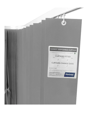 Curtain Disp with Mesh Haines Grey 4.5x2.3m