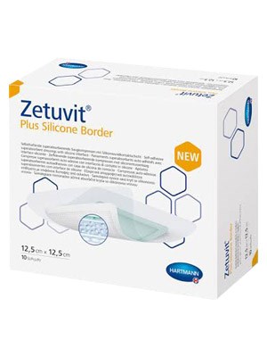 Zetuvit Plus Silicone Border Dressing 12.5x12.5cm - Box/10