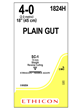 PLAIN GUT Sutures Yellowish Tan 45cm 4-0 SC-1 13mm - Box/36